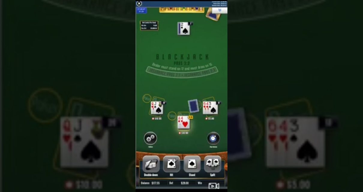 Degenerate gambling Frenzy playing blackjack on FanDuel.