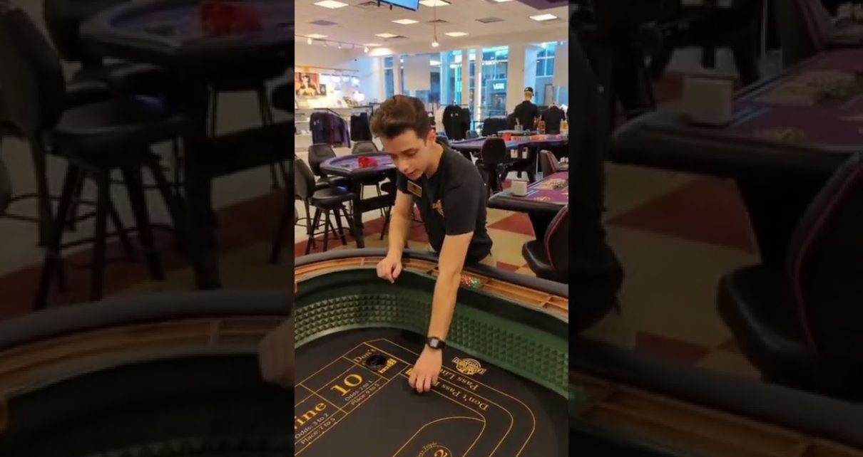How to handle dice on a craps table