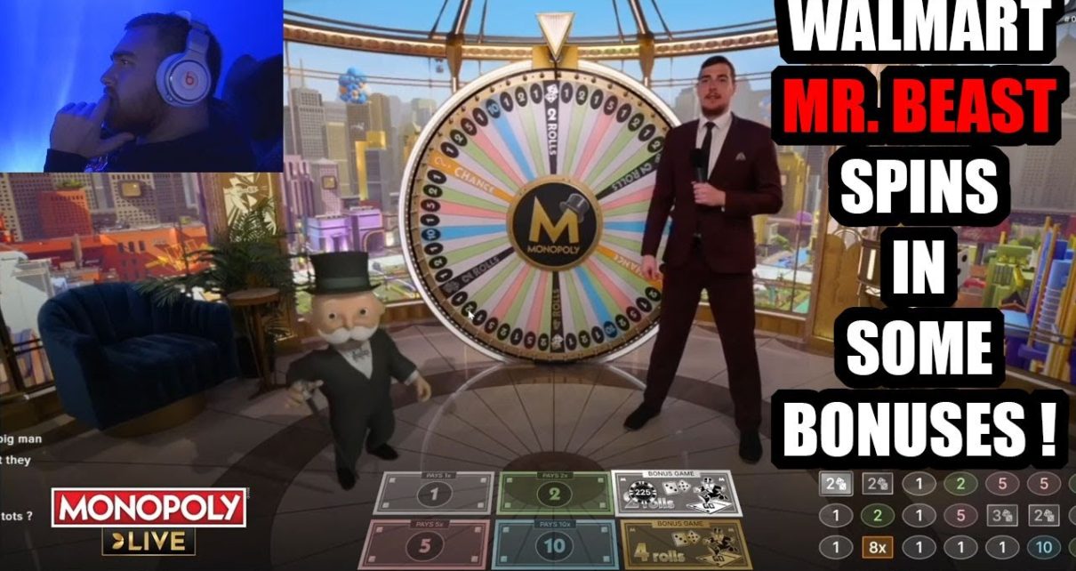 Monopoly With WalMart MR BEAST And CrazyTime !! LosPollosTV