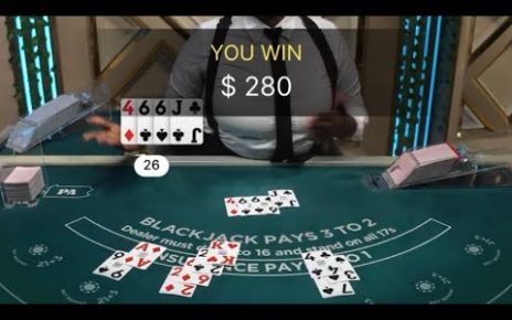 Multiple Blackjack Hand Online Casino ??‍♂️? #blackjack #casino #dealer