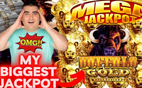 My Biggest Jackpot Ever On Buffalo Gold Slot Machine – Casino Biggest Wins