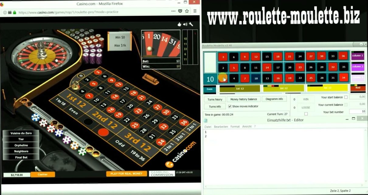 Roulette Moulette Software liefert hohe stabile Gewinne im Online Casino 2022 / 150$ 12 Min