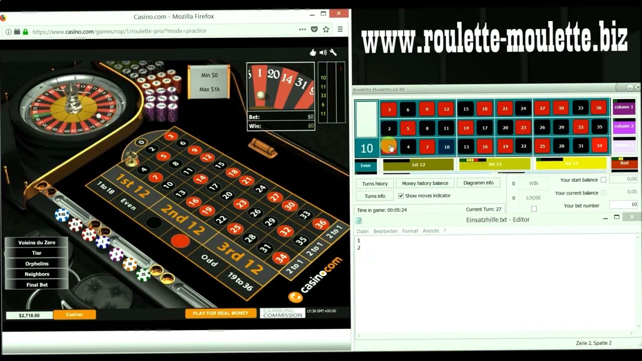 Roulette Moulette Software liefert hohe stabile Gewinne im Online Casino 2022 / 150$ 12 Min