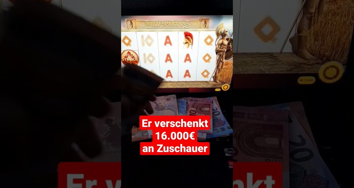 Sein Online Casino gewinn verschenkt er an seine FANs