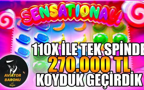 Sweet Bonanza | 110X Yakaladım Tek Spinde Rekor Kırdık | #sweetbonanza #sweetbonanza100x #casino