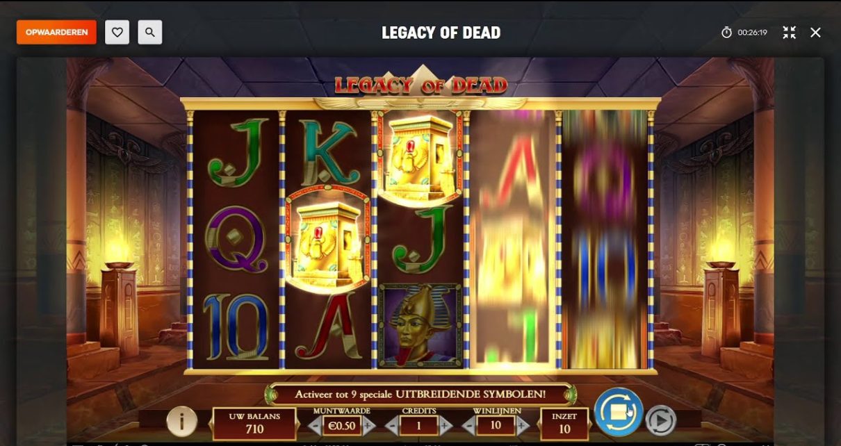 TOTO online casino legacy of dead slot deel 2!
