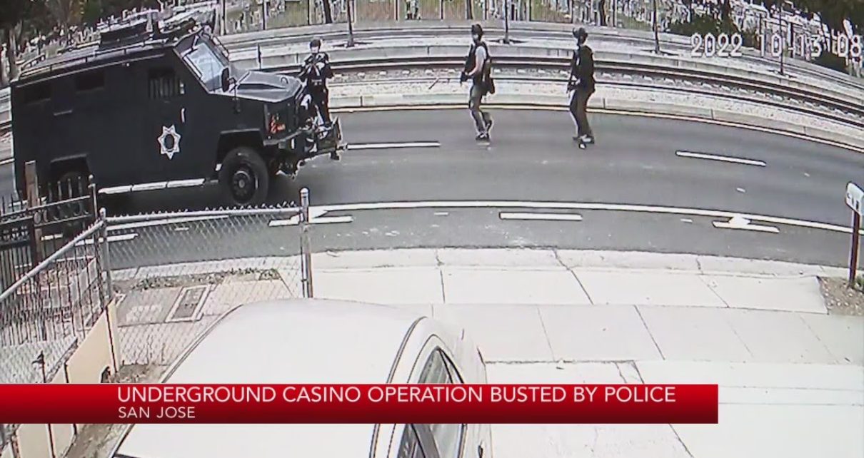 Underground casino performance busted by police force