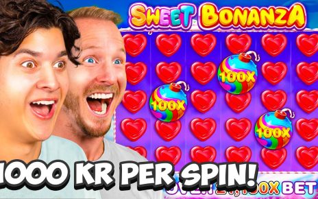 Vi satsar 50 000 kr på Sweet Bonanza hos VideoSlots Casino