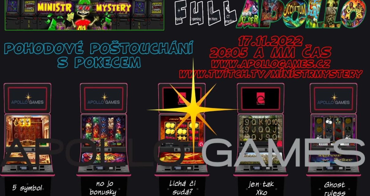 APOLLO GAMES ONLINE CASINO 17.11.2022 • KOMPLETNÍ ZÁZNAM STREAMU