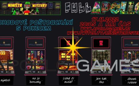 APOLLO GAMES ONLINE CASINO 17.11.2022 • KOMPLETNÍ ZÁZNAM STREAMU