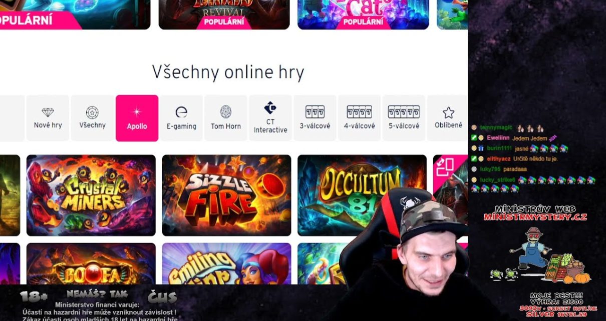 APOLLO GAMES ONLINE CASINO 20.11.2022 • KOMPLETNÍ ZÁZNAM STREAMU