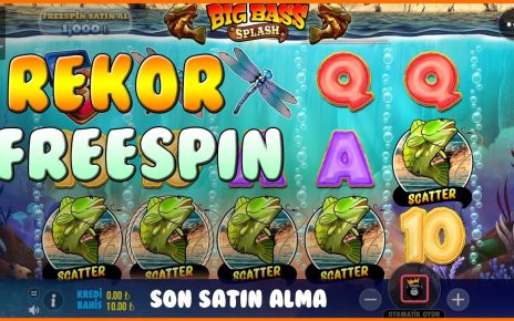 Big Bass Splash Rekor Freespin – TAM 5 SCATTER   | Level2 başlangıç X10 Gördük | #slot #casino