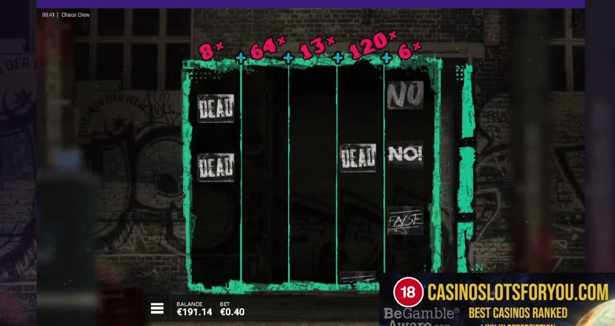 Chaos Crew Online CAsino Slots Bonus