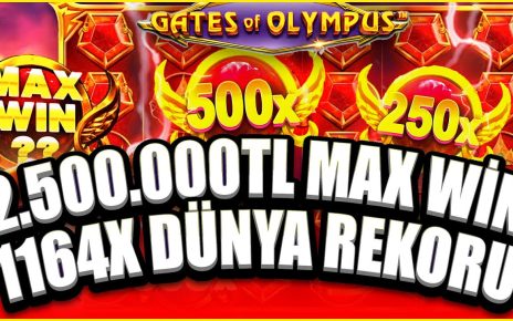 Gates Of Olympus | 2.500.000 TL DÜNYA REKORU | TEK SPİNDE 1.351.000 TL !!! | MAX WİN | #maxwin #slot