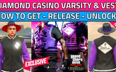 How To Get Diamond Casino Bomber Varsity Jacket! Unlock violet Armor Strike Vest GTA 5 Online Heist