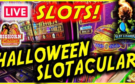 ? LIVE SLOTS! SURPRISE HALLOWEEN SLOTACULAR! SPOOKY JACKPOTS INCOMING! BIGHORN CASINO!