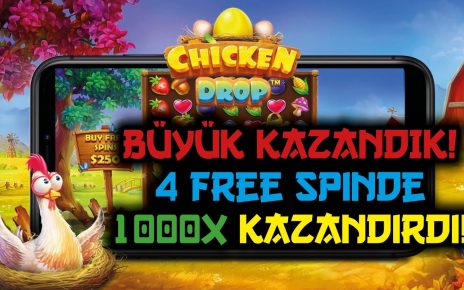 SLOT OYUNLARI CHİCKEN DROP İLE BÜYÜK KAZANIYORUZ | BEKLEDİĞİMİZDEN HIZLI KAZANDIRDI #casino #slot