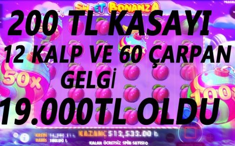 SWEET BONANZA | 200 TL DEN 19.000 TL REKOR ÖDEME | #slot #casino #slotoyunları #sweetbonanza #rekor