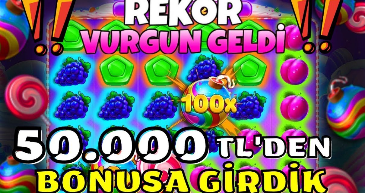 ?SWEET BONANZA?50.000 TL'DEN BONUSA GİRDİK? REKOR KAZANÇ❗#slot #casino #sweetbonanza #taktik #kazanç