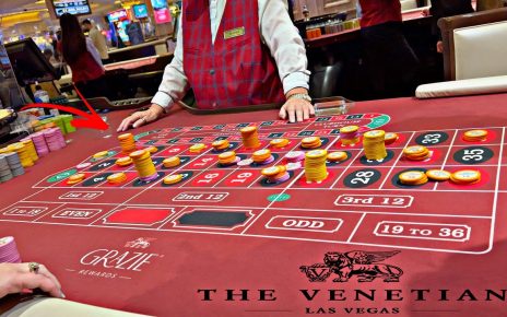 Stacking Chips Everywhere at The Venetian In Las Vegas Roulette Table!