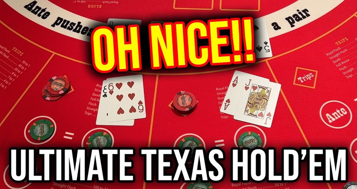 ULTIMATE TEXAS HOLD'EM POKER 00 BUY IN!!! I DIDN'T EVEN NOTICE THE FULL HOUSE!!