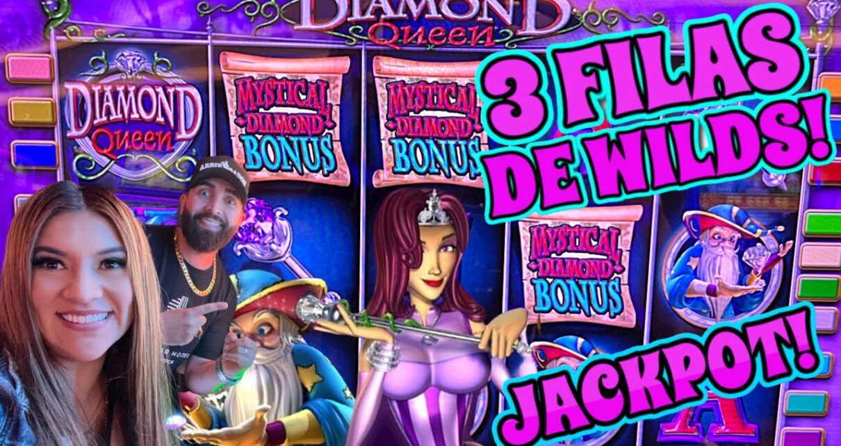 ? 3 FILAS DE WILDS EN DIAMOND QUEEN PAGO UN JACKPOT!