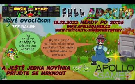 APOLLO GAMES ONLINE CASINO 15.12.2022 • KOMPLETNÍ ZÁZNAM STREAMU