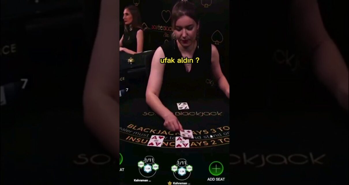 Blackjack Çift Pot Macerası ?? #blackjack #shorts #casino #onlinecasino