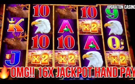 HUGE 16X MULTIPLIER BUFFALO LINK JACKPOT HAND PAY @ Graton Casino | Norcal Slot Guy