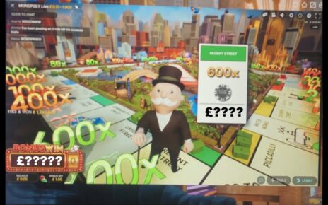 Monopoly Live – 4 Rolls with 20X Chance Multiplier! BIG WIN – Online Casino Games!