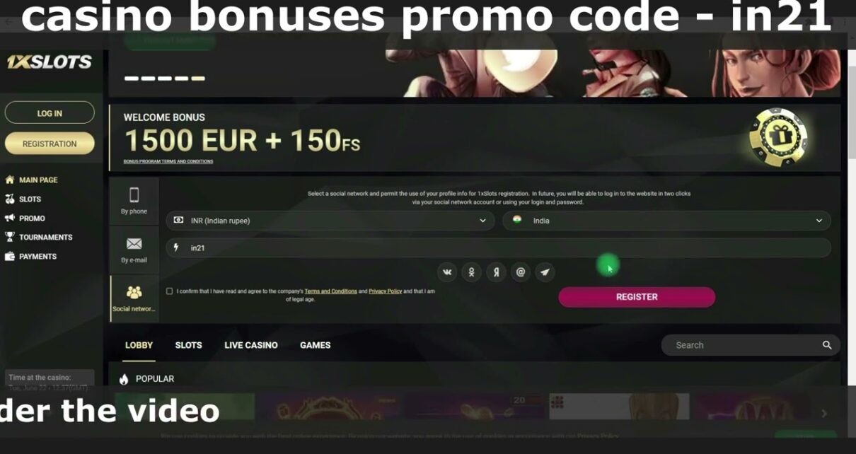 Register Account at 1xSlots Online Casino India 2022