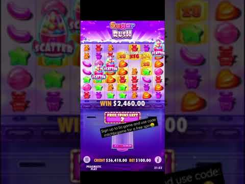 SUGAR RUSH HUGE WIN BONUS RETRIGGER  000 WIN    ONLINE CASINO SLOTS WIN #slots #casino #gambling