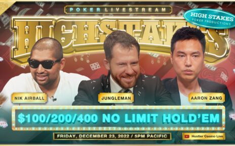 SUPER HIGH STAKES 0/400/800 w/ Jungleman, Nik Airball, Aaron & J.R. – Commentary by David Tuchman