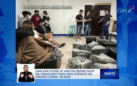 Sari-sari store at aircon repair store na ginagamit para mag-operate ng online casino, ni-raid| Saksi