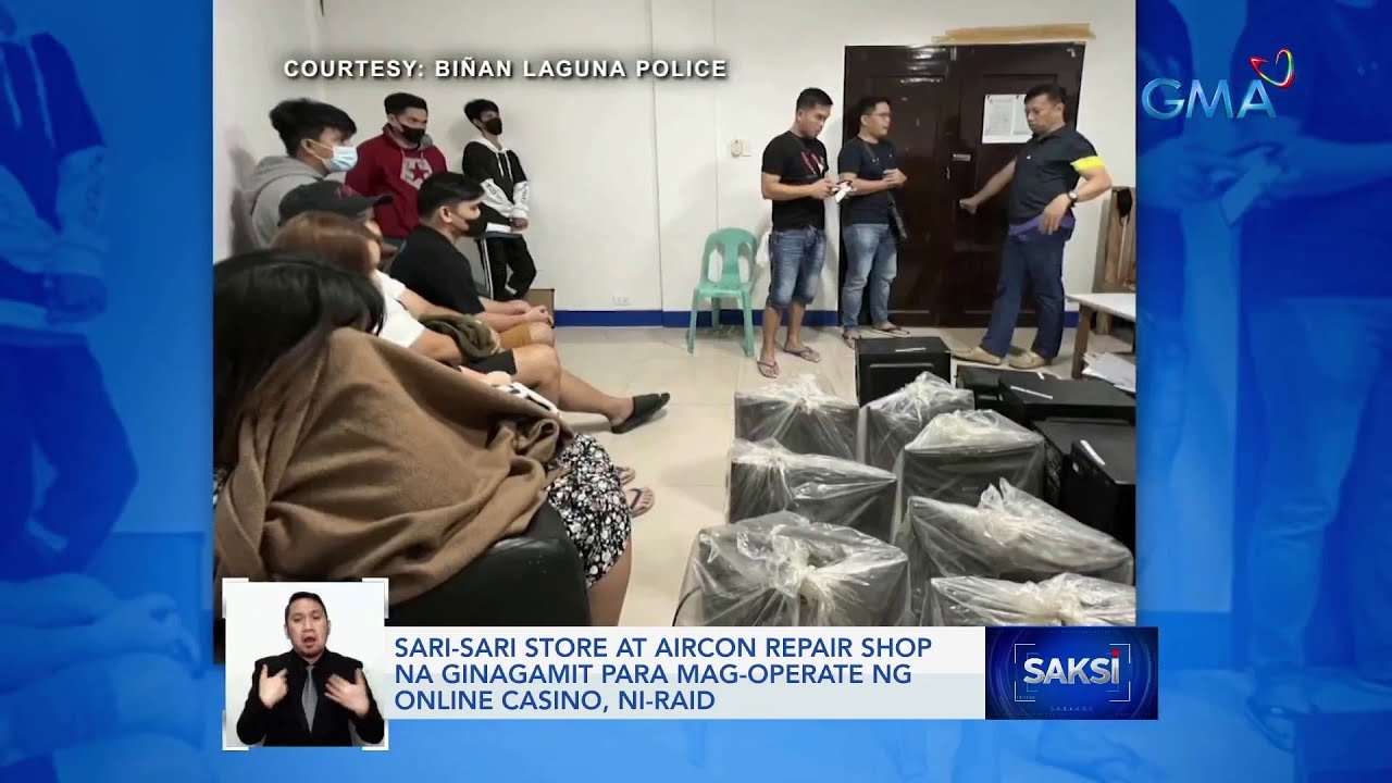 Sari-sari store at aircon repair shop na ginagamit para mag-operate ng online casino, ni-raid| Saksi