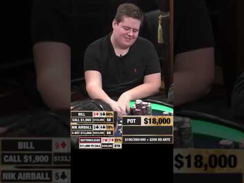 THE BIGGEST POT IN THE HUSTLER CASINO LIVE HISTORY: 0k between BUTTONCLICKR & AIRBALL