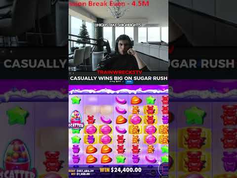 TRAINWRECKSTV CASUALLY WINS THIS? ? #shorts #trainwreckstv #gambling #onlinecasino