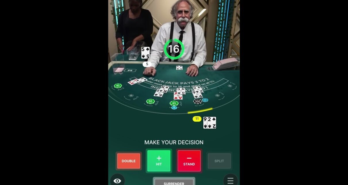 What happens when Einstein deals cards for blackjack table