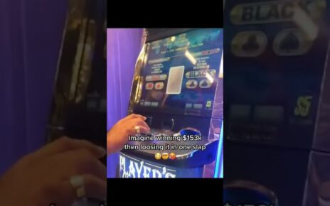 Imagine winning 3,000 and loosing it in 1 slap ??? #jackpot #casino #gambling #shorts