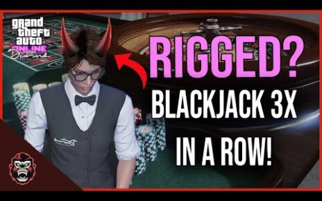 Is The GTA Casino RIGGED? Dealer Gets Blackjack 3 Times in a Row! What Are The Odds of Winning?