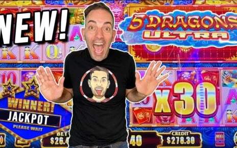 ? NEW 5 Dragons Slot & HUGE JACKPOT Win on CONAN!