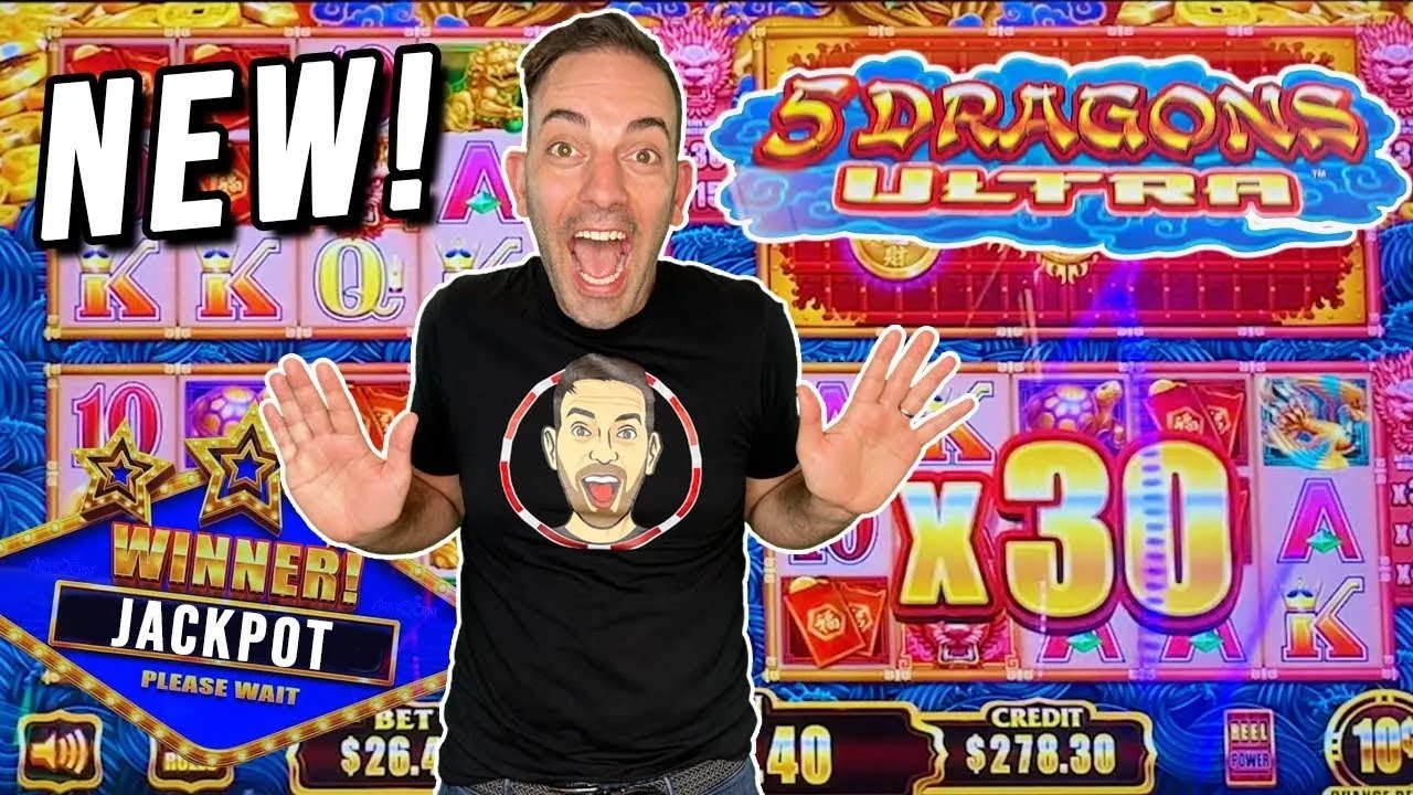 ? NEW 5 Dragons Slot & HUGE JACKPOT Win on CONAN!