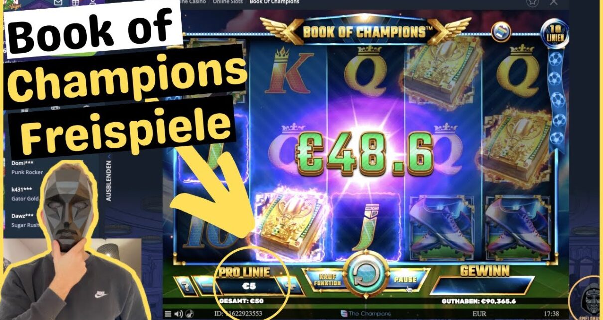 Online Casino Deutsch  2023 ? | Book of Champions Freispiele auf 50€ Spins
