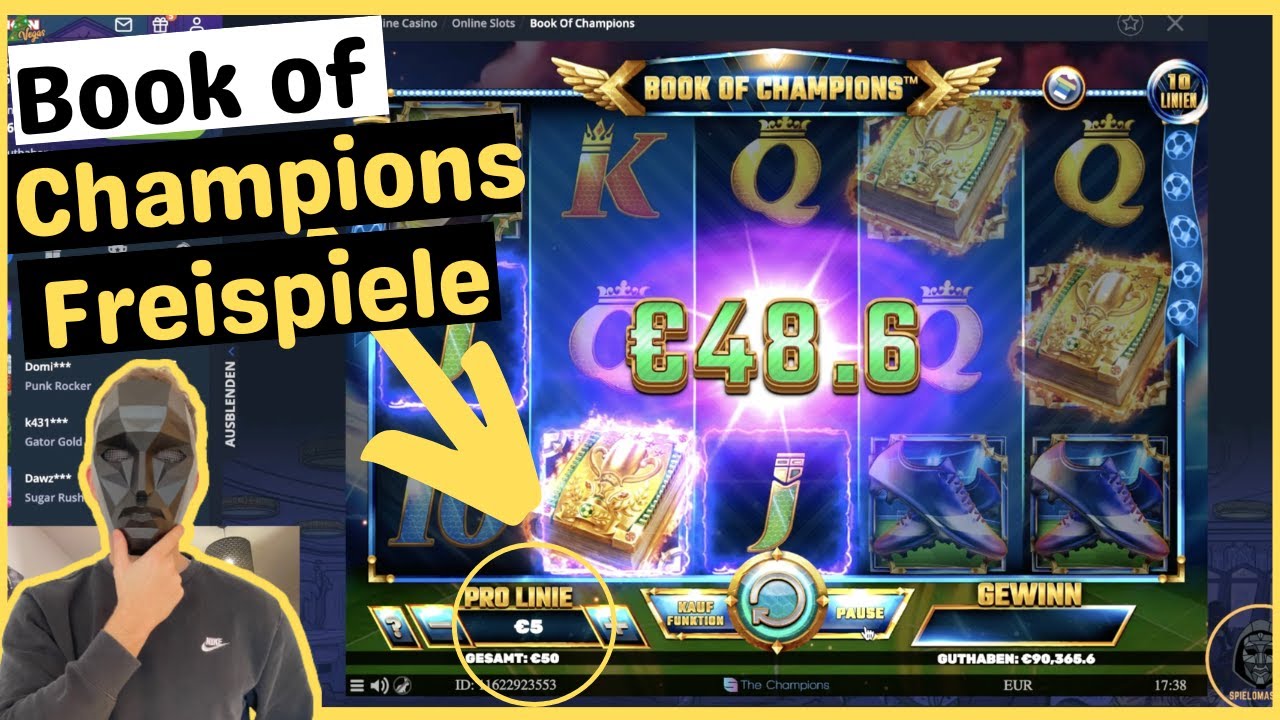 Online Casino Deutsch  2023 ? | Book of Champions Freispiele auf 50€ Spins