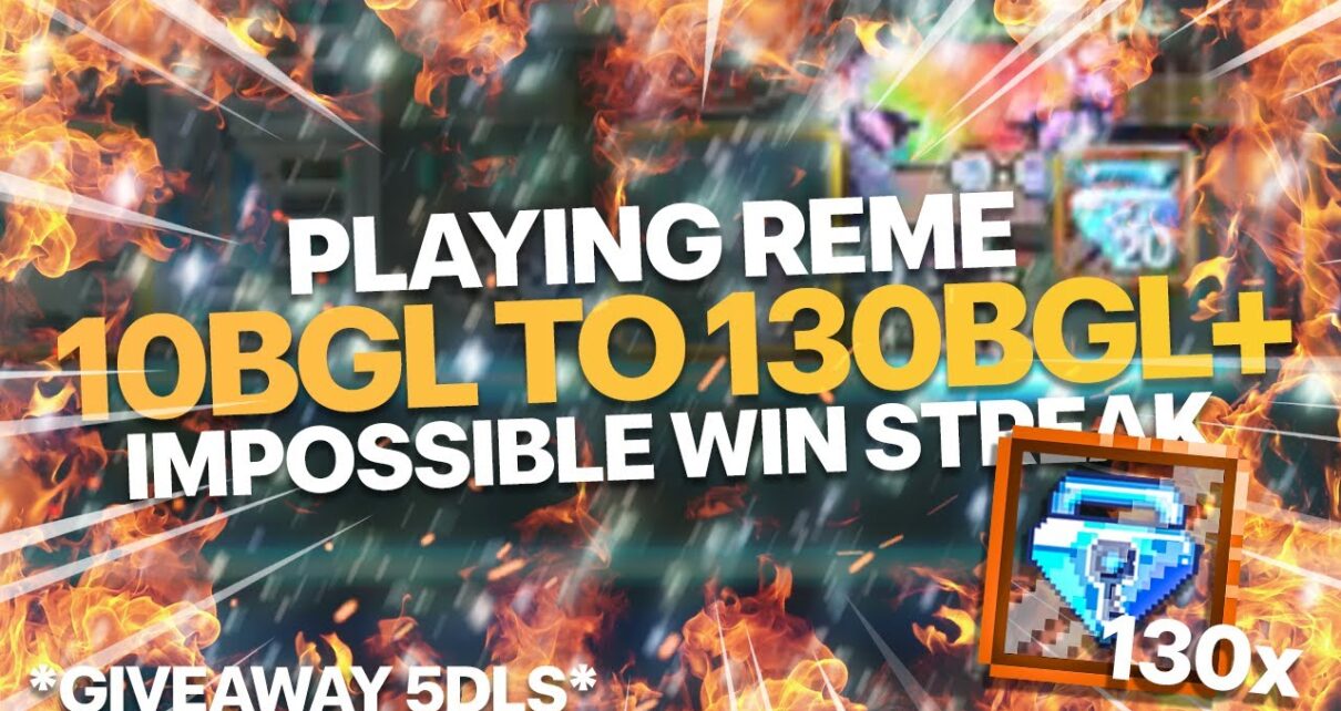 PLAYING REME 10BGL TO 130BGL++ AMAZING WIN!? | Growtopia Casino