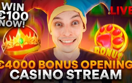 SLOTS LIVE ? €4000 BONUS OPENING! Casino Stream Big Wins with mrBigSpin