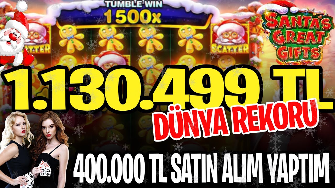 Santas Great Gifts | 1.130.000 TL Dünya Rekoru 400.000 TL Satın Alım | #sweetbonanza #slotizle