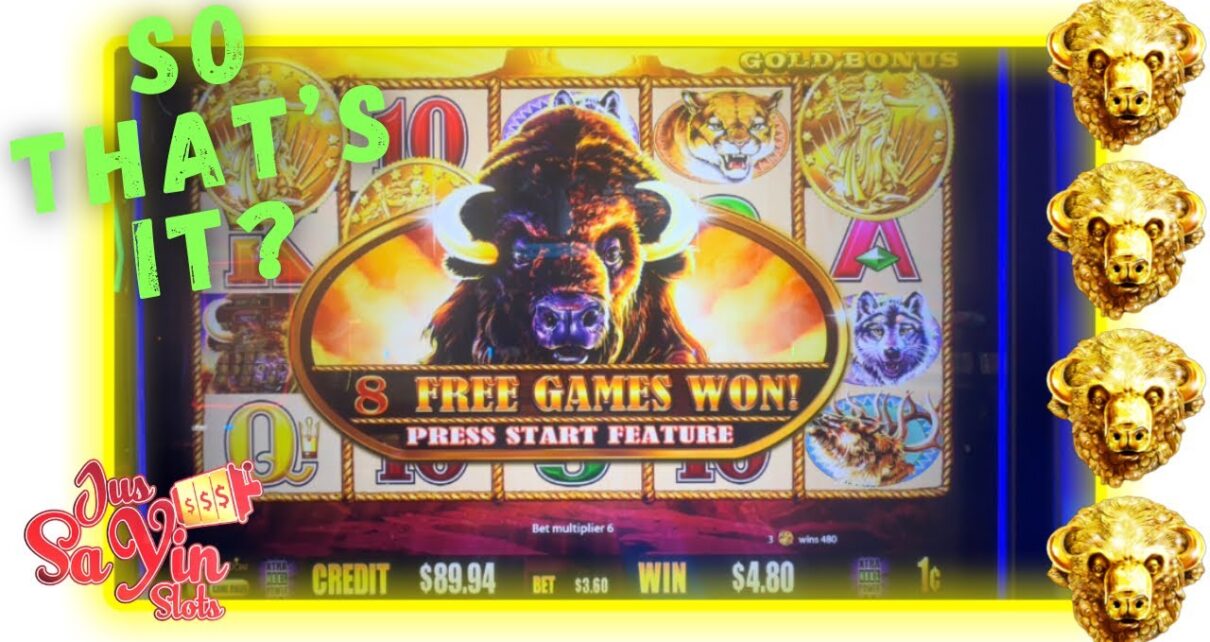 So Thats It…. ??‍♂️ Buffalo Gold Slot Play at Casino ?