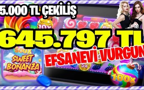 Sweet Bonanza | 650.000 TL 100X İLE REKOR VURGUN TEK SPİNDE | #sweetbonanza #slotoyunları #casino