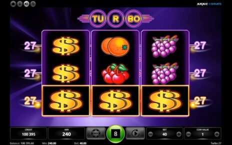 Turbo 27 – průběh hry online casino automatu od Kajot Games